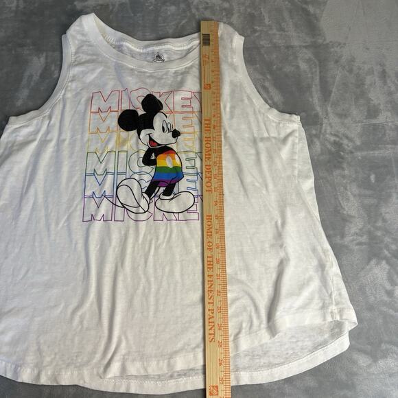 Disney Parks Rainbow Pride Mickey Mouse Ringer Tank Top Women's 2X - Picture 6 of 7
